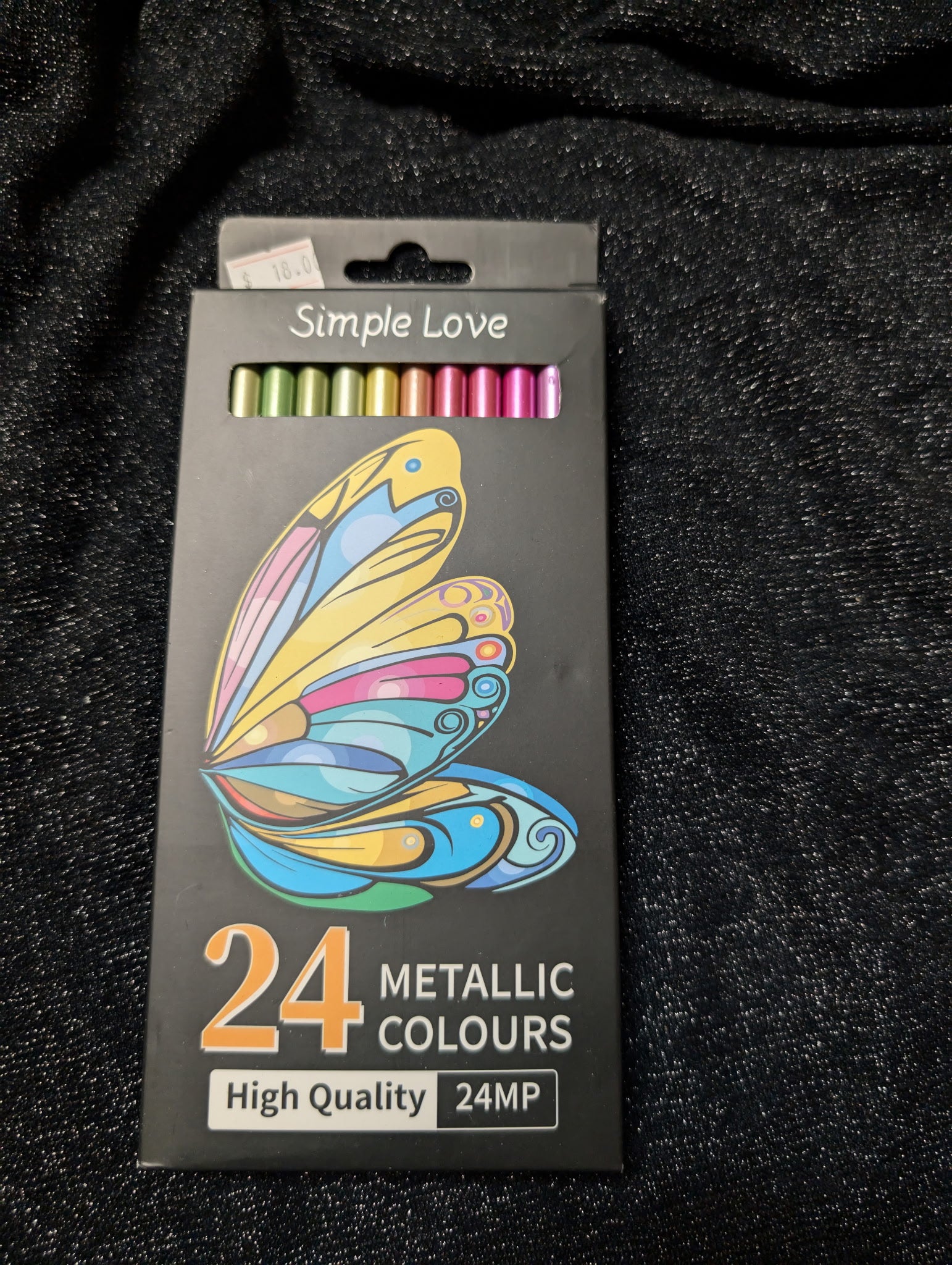 24 Metallic Pencil Crayons