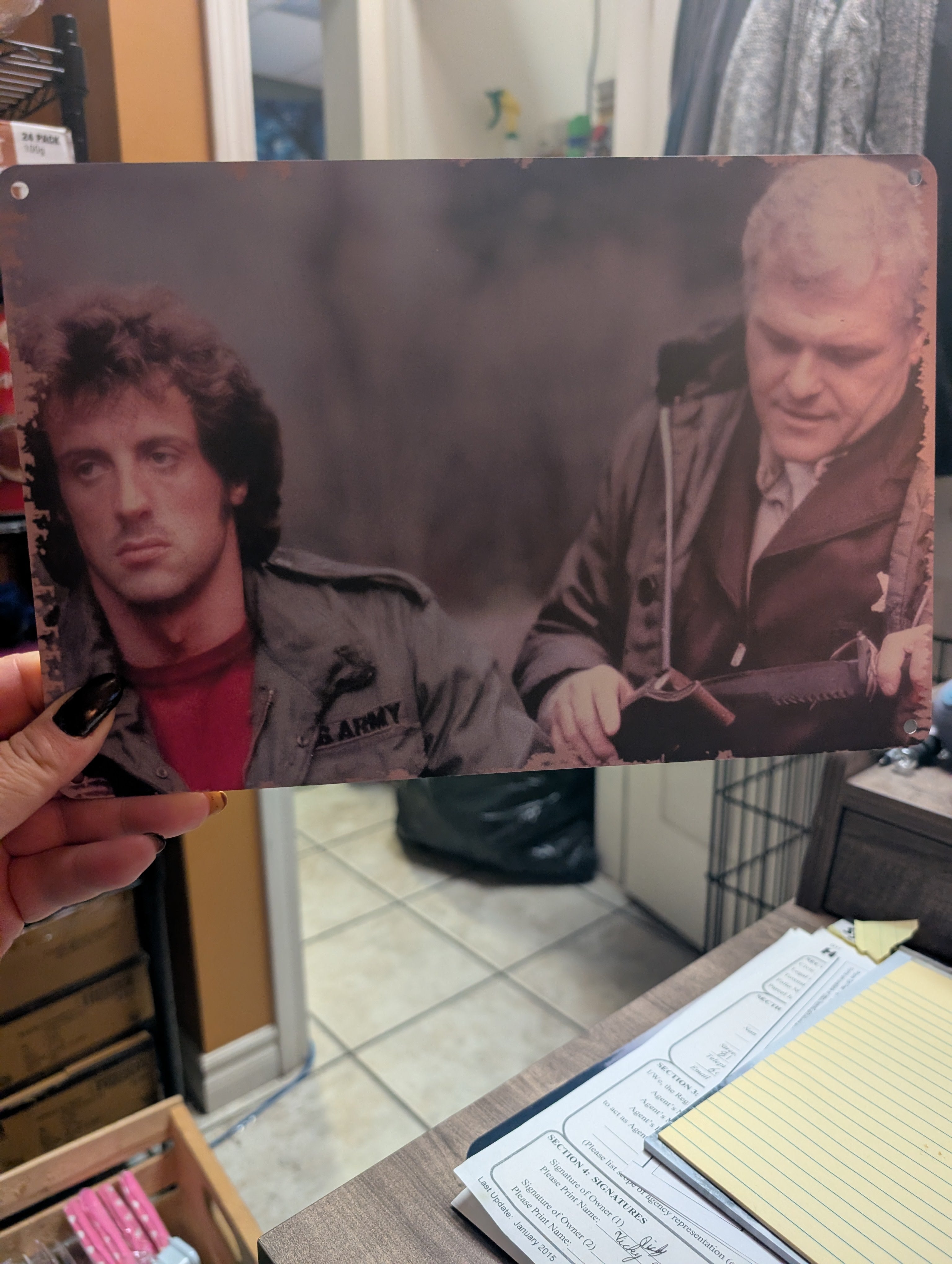 Rambo Metal Sign